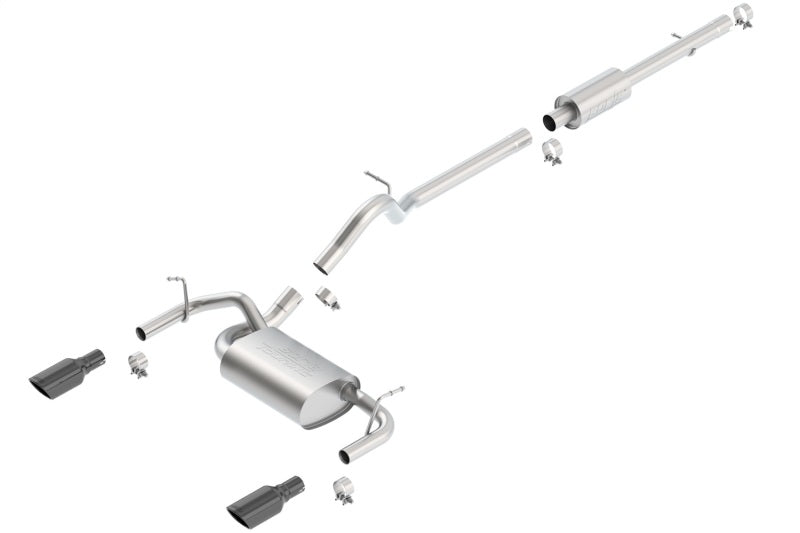 Load image into Gallery viewer, Borla 12-16 Jeep Wrangler 3.6L AT/MT 4DR 4WD S SQ RL AC SR 2.5in 2in TIP 3.5inx3.28in Black Chrome
