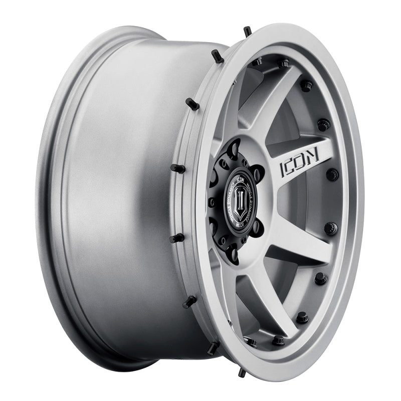 Load image into Gallery viewer, ICON Rebound Pro 17x8.5 6x135 6mm Offset 5in BS 87.1mm Bore Titanium Wheel
