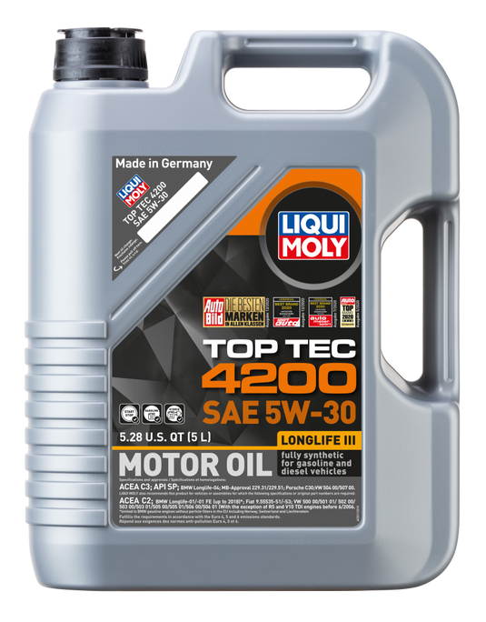 LIQUI MOLY 5L Top Tec 4200 New Generation Motor Oil SAE 5W30