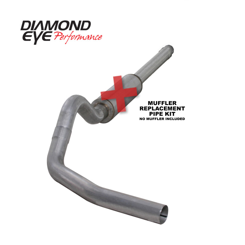 Load image into Gallery viewer, Diamond Eye KIT 4in Catback MFLR RPLCMENT PIPE Single AL: 94-97 FORD 7.3L F250/F350 PWRSTROKE
