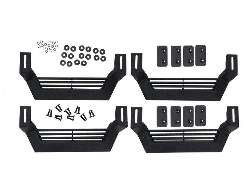 Load image into Gallery viewer, Rampage 1999-2019 Jeep Rock Rail Short Step Universal 4 Piece Set - Black
