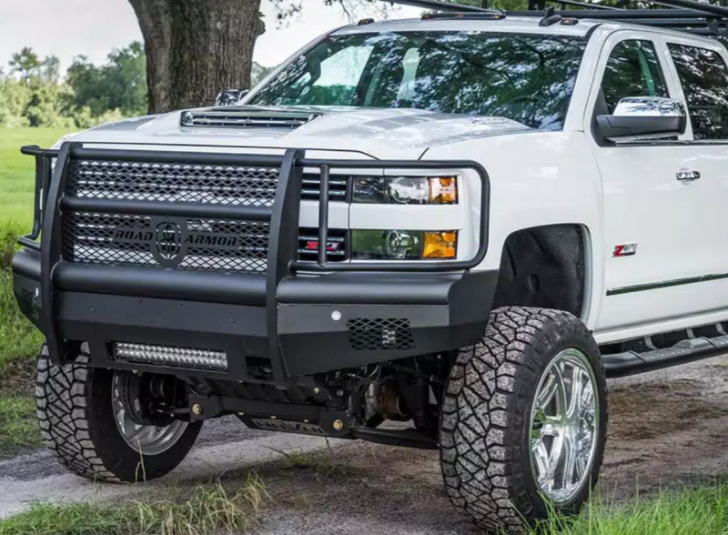 Load image into Gallery viewer, Road Armor 15-19 Chevy 2500 Vaquero Front Bumper Full Guard - Tex Blk
