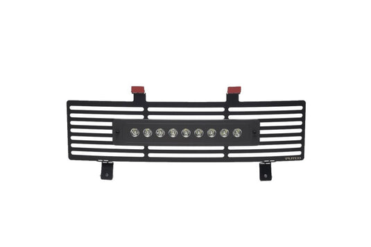 Putco 11-16 Ford SuperDuty - SS Black Bar Design w/ 10in Luminix Light Bar Bumper Grille Inserts
