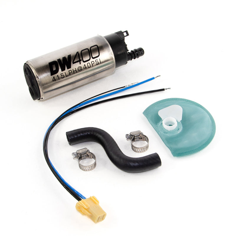 Load image into Gallery viewer, DeatschWerks 415LPH DW400 In-Tank Fuel Pump w/ 9-1044 Install Kit 85-97 Ford Mustang Cobra
