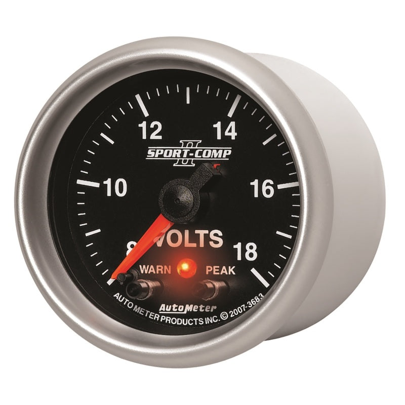 Load image into Gallery viewer, Autometer Sport-Comp II 2-1/16in Digital Voltmeter Gauge - 18V
