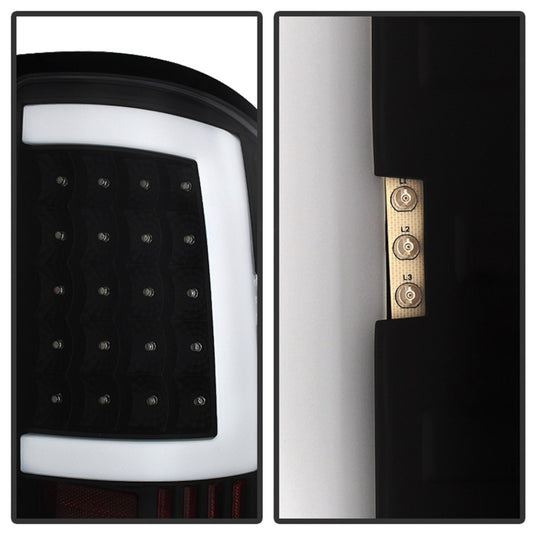 xTune GMC Sierra 07-13 LED Tail Lights Black ALT-ON-GS07-G2-LED-BK