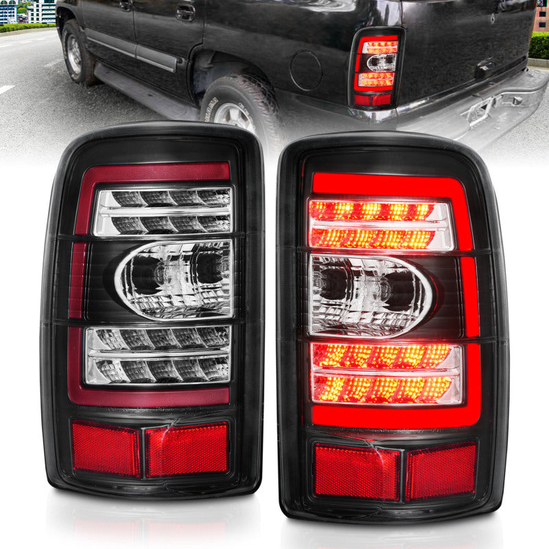 Load image into Gallery viewer, ANZO 2000-2006 Chevrolet Tahoe LED Tail Lights w/ Clear Lens Black Housing
