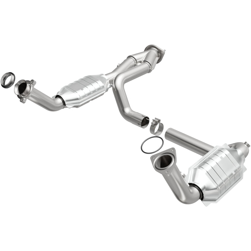 Load image into Gallery viewer, MagnaFlow Conv DF 02-06 Cadillac Escalade / 02-06 Chevy Avalanche 5.3L Dual Conv Y-Pipe Assembly 2WD
