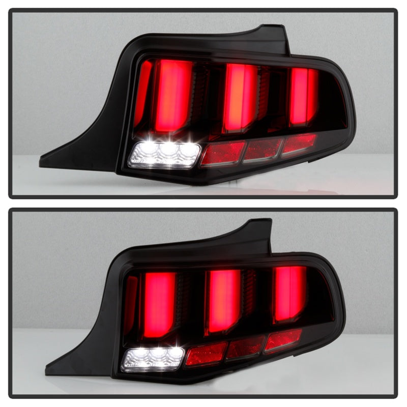 Load image into Gallery viewer, Spyder 10-12 Ford Mustang Light Bar Seq Turn Signal LED Tail Lights - Smoke ALT-YD-FM10-LED-SM
