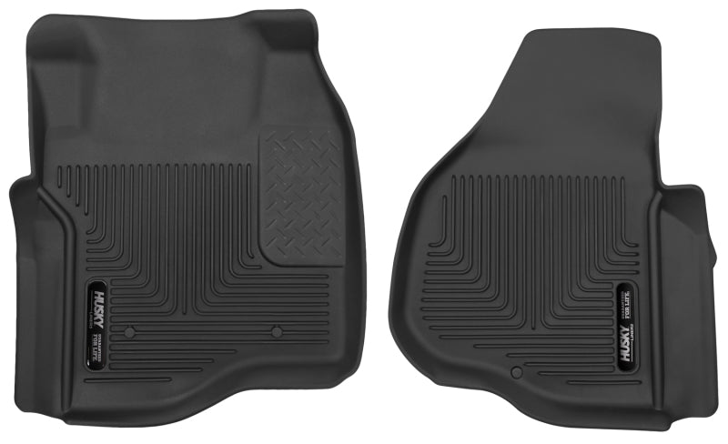 Load image into Gallery viewer, Husky Liners 11-12 Ford F250/F350/F450 Series Reg/Super/Crew Cab X-Act Contour Black Floor Liners
