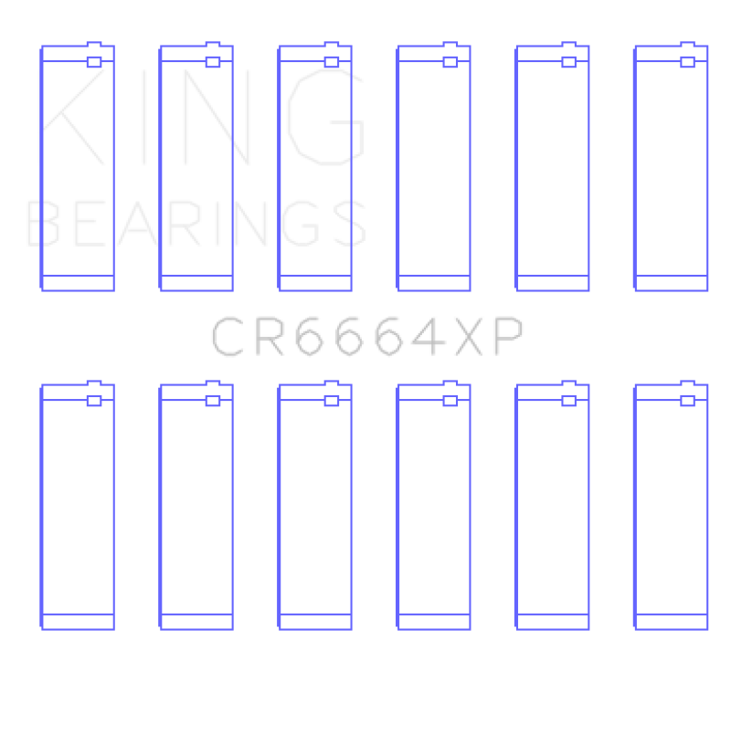 Load image into Gallery viewer, King Engine Bearings Buick V6 (Size STDX) XP - Series Performance Rod Bearing Set
