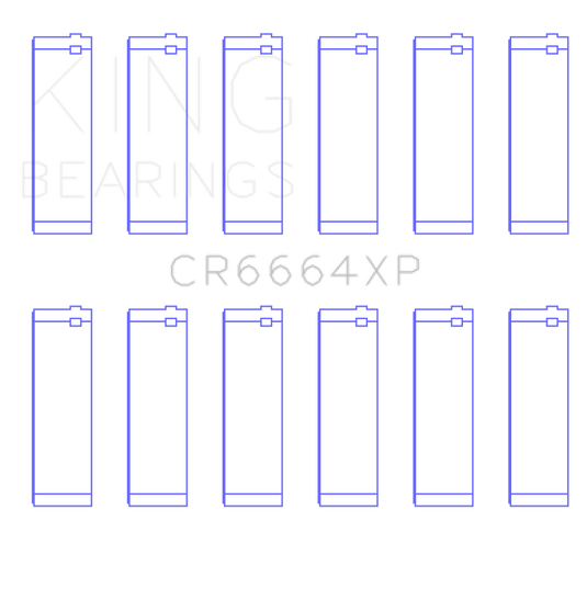 King Engine Bearings Buick V6 (Size 0.010 Oversized) XP - Series Performance Rod Bearing Set