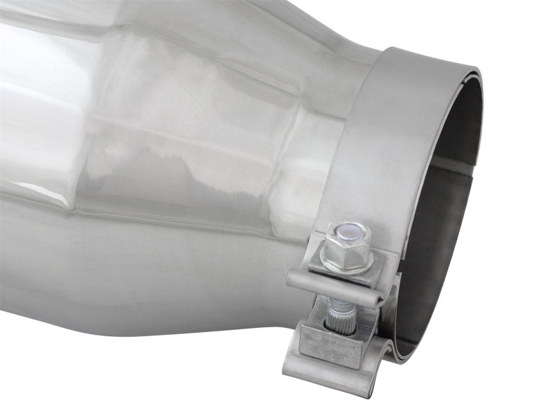 Load image into Gallery viewer, aFe Diesel Exhaust Tip Bolt On Polished 4in Inlet x 6in Outlet x 15in Long
