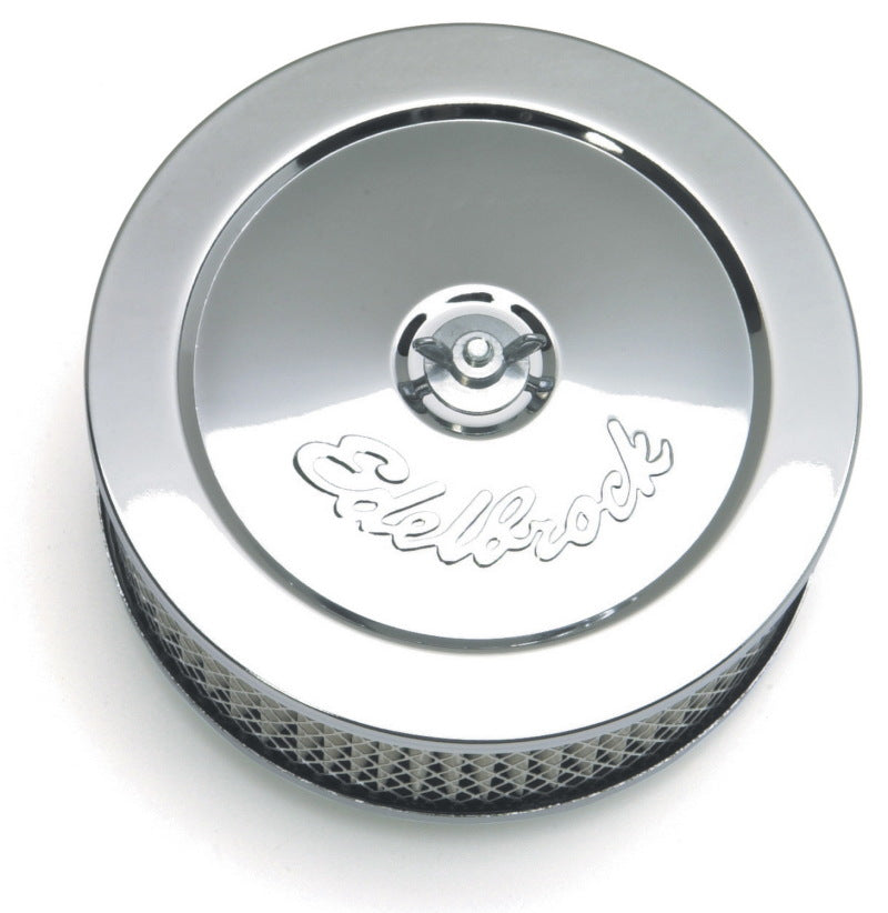 Load image into Gallery viewer, Edelbrock Air Cleaner Pro-Flo Series Round Steel Top Paper Element 6In Dia X 3 625In Chrome
