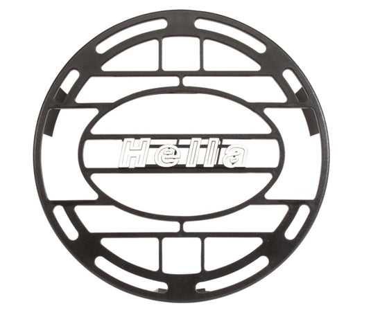 Hella Stone Shield Round Plastic Black Hella Logo Light Cover  (MOQ 10)