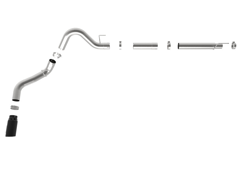 Load image into Gallery viewer, aFe Large Bore-HD 4in 409 SS DPF-Back Exh 18-19 Ford F-150 V6-3.0L (td) w/ Black Tip
