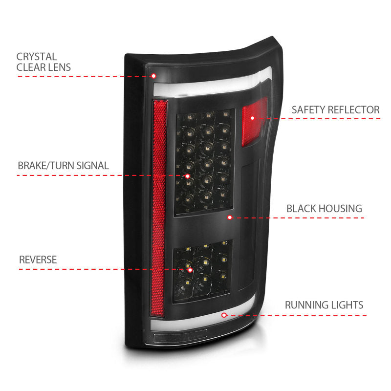 Load image into Gallery viewer, ANZO 2015-2017 Ford F-150 LED Taillights Black
