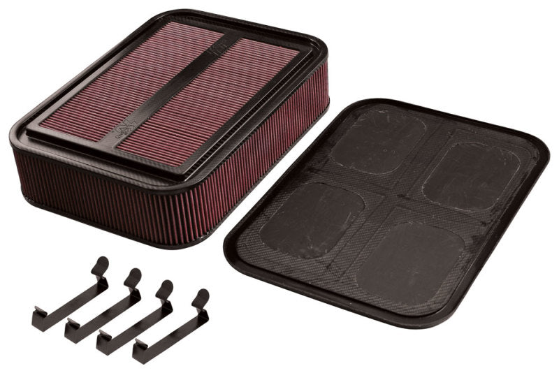 Load image into Gallery viewer, K&amp;N Custom Racing Assembly Carbon Fiber 4in Air Box w/ Base and Hardware - Large
