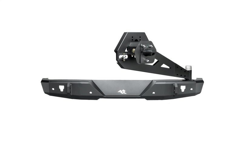 Load image into Gallery viewer, Rugged Ridge 18-22 Jeep Wrangler (JL) Rubicon/Spt 2dr HD Rear Bumper w/Swing Out Tire Carrier - Blk
