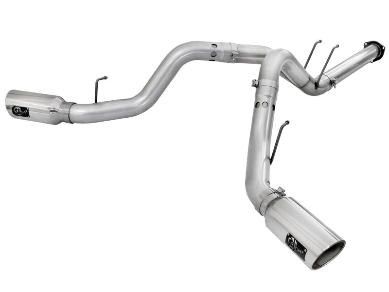 Load image into Gallery viewer, aFe Atlas Exhaust 4in DPF-Back Exhaust Aluminized Steel Polished Tip 11-14 ford Diesel Truck V8-6.7L
