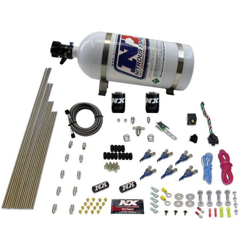 Load image into Gallery viewer, Nitrous Express V6AN Gasoline EFI Nitrous Kit (150-375HP) w/10lb Bottle
