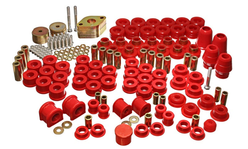 Load image into Gallery viewer, Energy Suspension 07-11 Jeep JK 4dr Red Hyper-Flex Master Bushing Set
