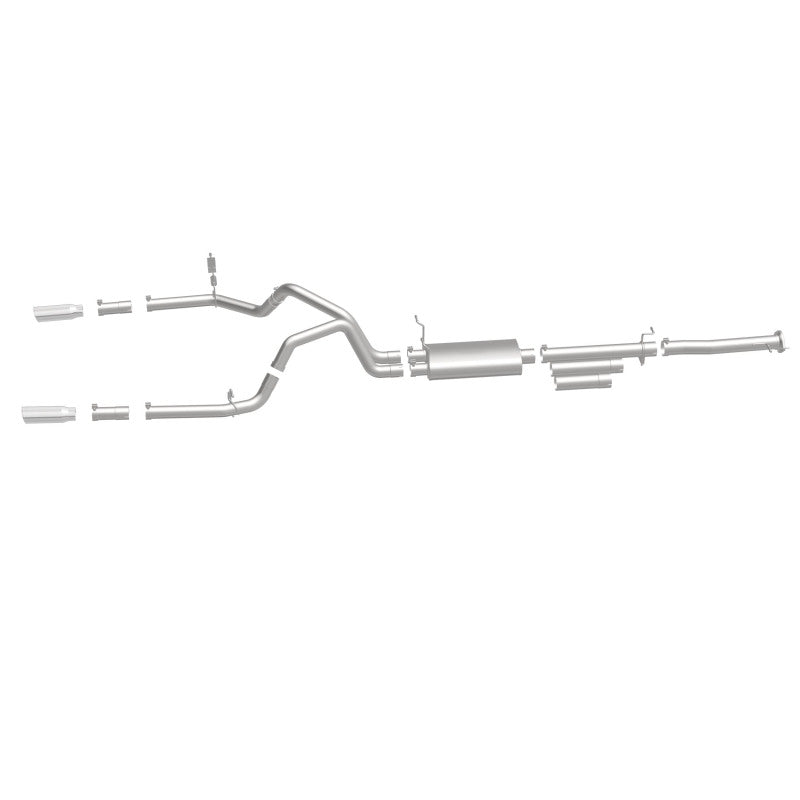 Load image into Gallery viewer, MagnaFlow Stainless Cat-Back Exhaust 2015 Chevy Silverado 2500HD 6.0L Dual Split Rear Exit 4in

