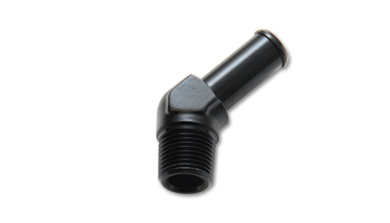 Load image into Gallery viewer, Vibrant Male NPT to Hose Barb Adapter 45 Degree NPT 3/8in Hose 5/16in
