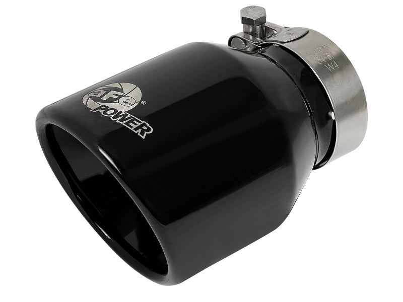 Load image into Gallery viewer, aFe MACH Force-Xp 409 SS Clamp-On Exhaust Tip 2.5in. Inlet / 4in. Outlet / 6in. L - Black

