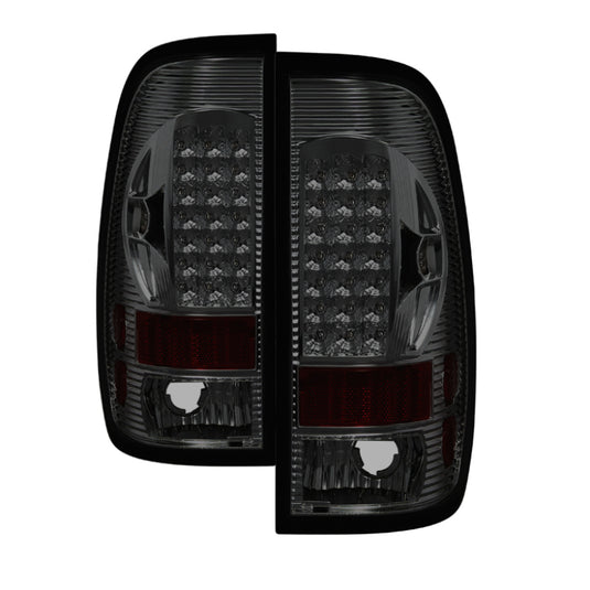 xTune Ford F150 Styleside 97-03 / F250/350/450/550 99-07 LED Tail Lights Smoke ALT-ON-FF15097-LED-SM