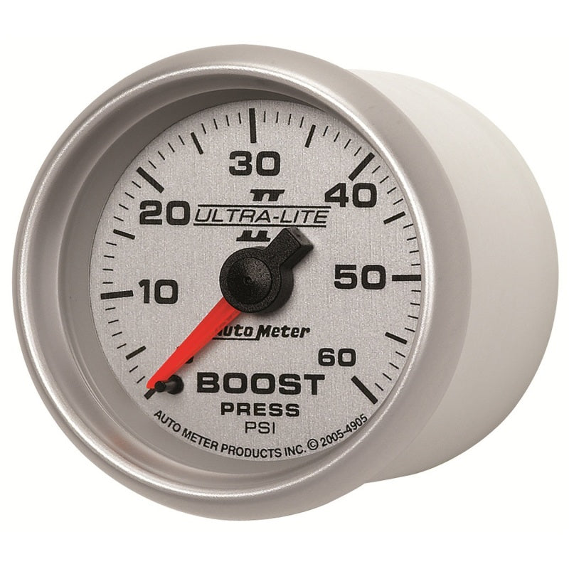 Load image into Gallery viewer, Autometer Ultra-Lite II 52mm 0-60 PSI Mechanical Boost Gauge
