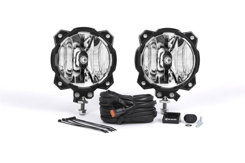Load image into Gallery viewer, KC HiLiTES 6in. Pro6 Gravity LED Light 20w Single Mount SAE/ECE Driving Beam (Pair Pack System)

