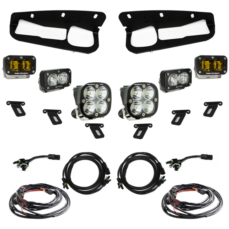 Load image into Gallery viewer, Baja Designs 21-22 Ford Bronco w/Steel Bumper S2 SAE Pro Fog Pocket Light Kit - Amber
