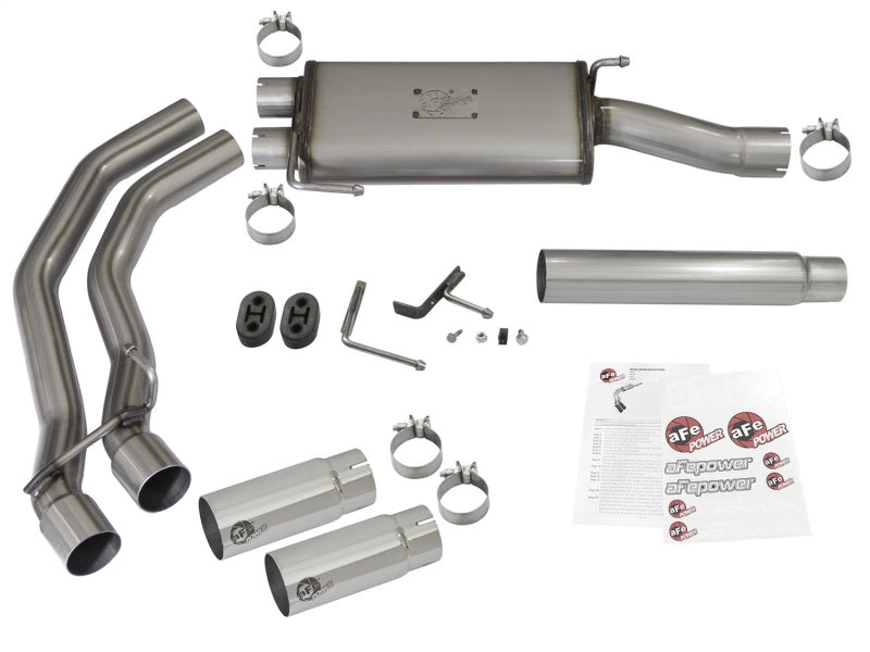 Load image into Gallery viewer, aFe Rebel Exhausts Cat-Back SS Ford F-150 04-08 V8 4.6/5.4L w/ Polished Tips

