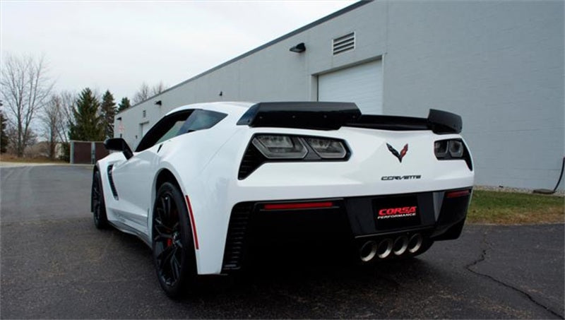 Load image into Gallery viewer, Corsa 2017-2019 Corvette Z06 2.75in Axle Back Exhaust Polished Dual Rear Exit Quad 4.5in Tip (Sport)

