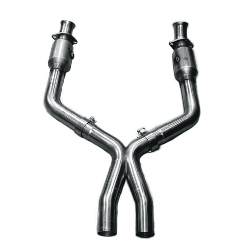 Load image into Gallery viewer, Kooks 11-14 Ford Mustang GT 5.0L 4V 3in x 2 3/4in OEM Exhaust GREEN Cat X Pipe Kooks HDR Req
