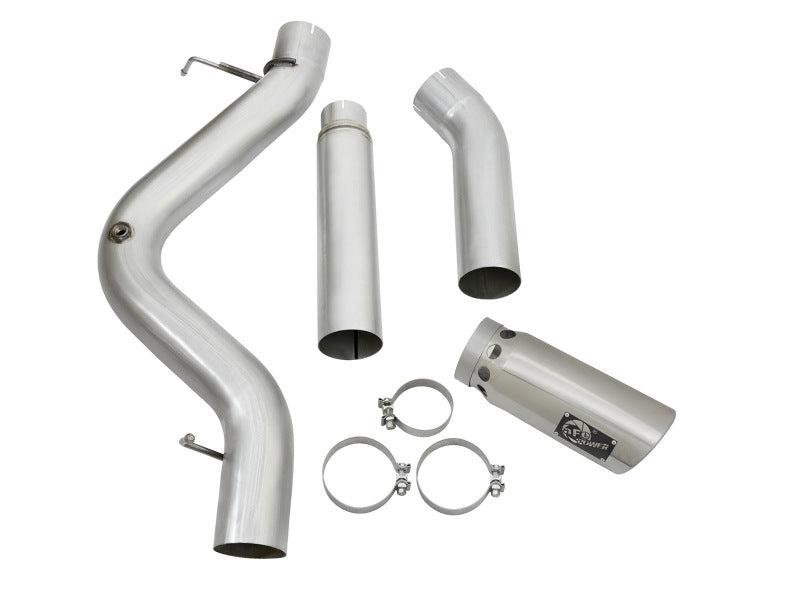 Load image into Gallery viewer, aFe Atlas Exhaust 5in DPF-Back Aluminized Steel w/ Polished Tips 16-17 GM Diesel Truck V8-6.6L (td)
