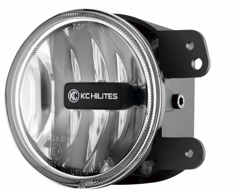Load image into Gallery viewer, KC HiLiTES 10-18 Jeep JK 4in. Gravity G4 LED Light 10w SAE/ECE Clear Fog Beam (Single)
