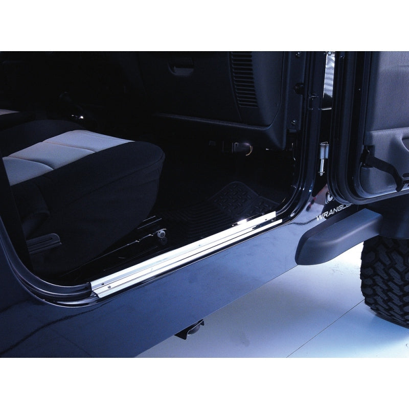 Load image into Gallery viewer, Rugged Ridge 97-06 Jeep Wrangler TJ Stainless Steel Door Entry Guards
