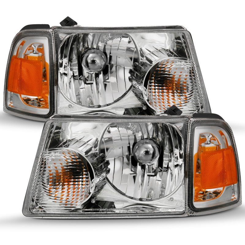 Load image into Gallery viewer, ANZO 2001-2011 Ford Ranger Crystal Headlight Chrome w/Corner Lights (OE Replacement)
