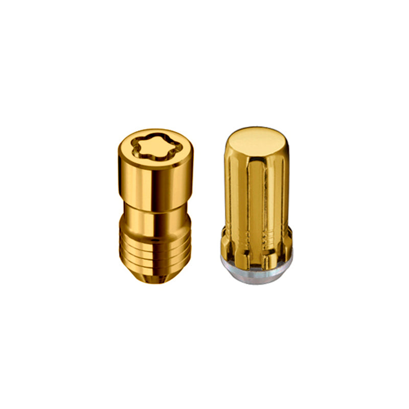 Load image into Gallery viewer, McGard SplineDrive Tuner 8 Lug Install Kit w/Locks &amp; Tool (Cone) M14X1.5 / 1in. Hex - Gold
