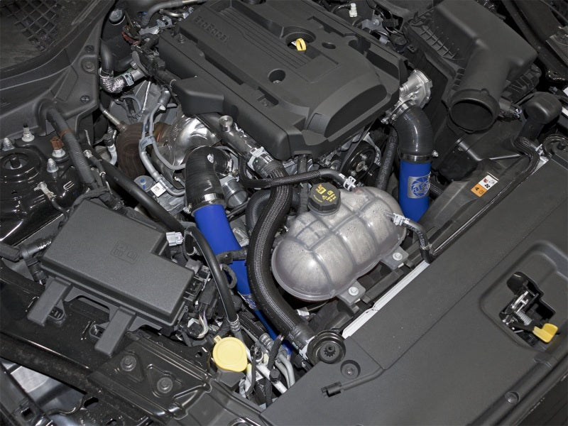 Load image into Gallery viewer, aFe Bladerunner Intercoolers I/C (Hot Side) - Blue 15-16 Ford Mustang L4-2.3L (t)

