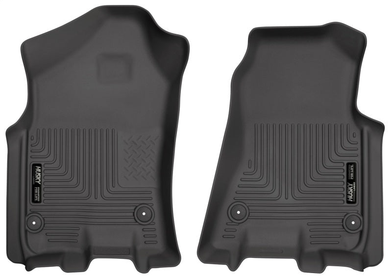 Load image into Gallery viewer, Husky Liners 2019 Ram 1500 Crew Cab WeatherBeater Black Front Row Floor Liners
