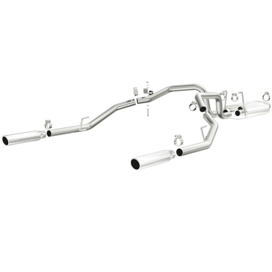 Magnaflow 09-13 Dodge Ram 1500 V6 3.6L Dual Spilt Rear Exit Polished Stainless C/B Perf Exhaust