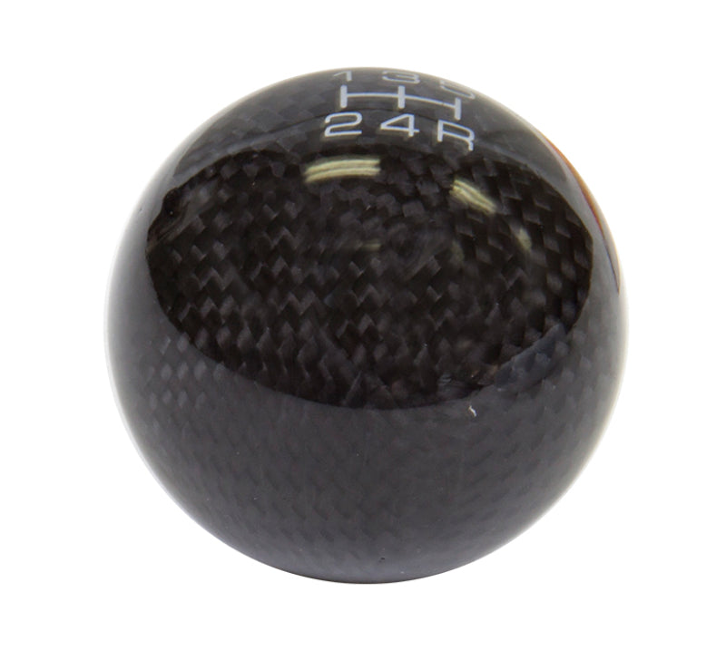 Load image into Gallery viewer, NRG Universal Ball Style Shift Knob (No Logo) - Black Carbon Fiber (5 Speed Pattern)
