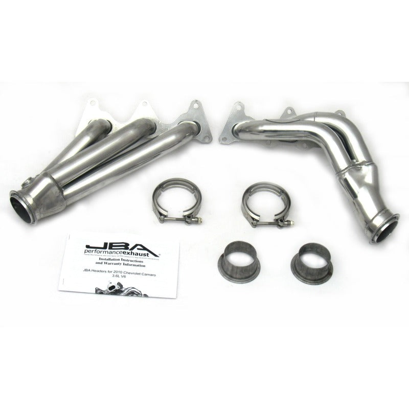 Load image into Gallery viewer, JBA 10-11 Camaro 3.6L V6 1-5/8in Primary Silver Ctd Cat4Ward Header
