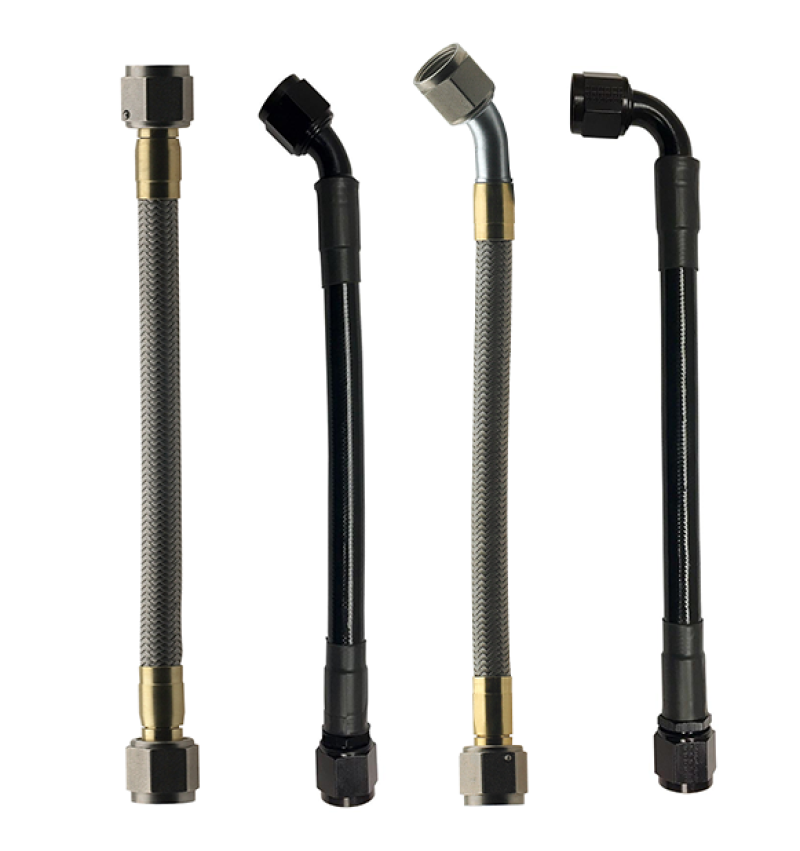 Load image into Gallery viewer, Fragola -6AN Hose Assembly Straight x 90 Degree Alum Nut 96in
