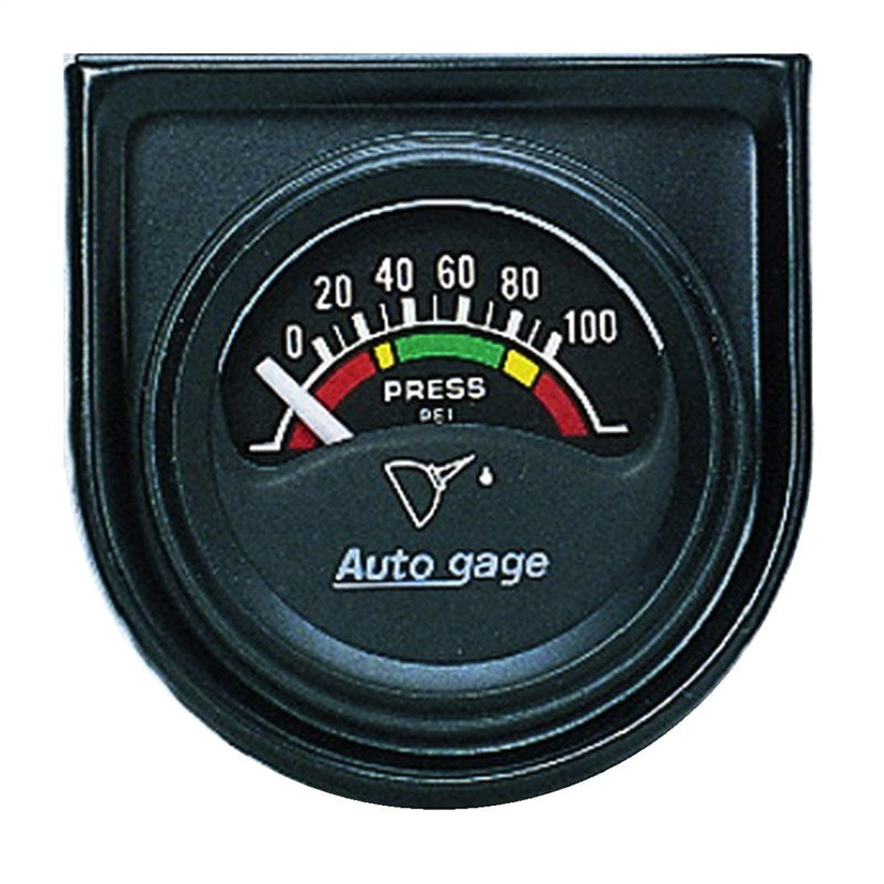 Load image into Gallery viewer, Autometer AutoGage Gauge Console 1.5in 100psi Electric Oil Pressure Gauge - Black Dial/Black Bezel
