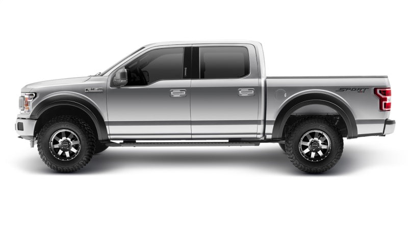 Load image into Gallery viewer, Bushwacker 15-17 Ford F-150 Styleside Extend-A-Fender Style Flares 2pc 67.1/78.9/97.6in Bed - Black
