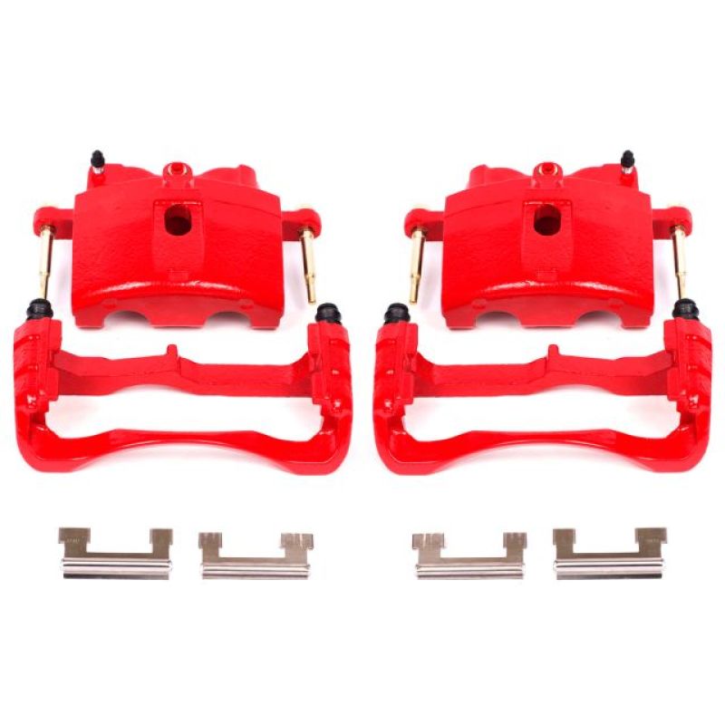 Load image into Gallery viewer, Power Stop 00-04 Cadillac DeVille Front Red Calipers w/Brackets - Pair
